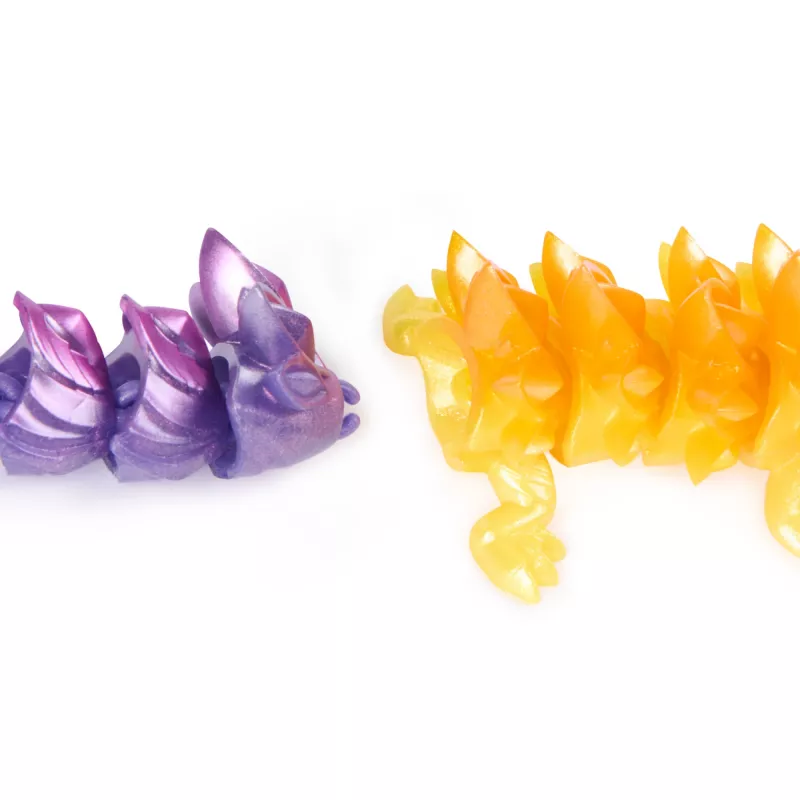 CrystaLynx Smoki, 9-calowa kolekcjonerska ruchoma figurka smoka dla dzieci i dorosłych, pudełko-niespodzianka, zabawki sensoryczne do biura domowego i dekoracji biurka (wzory mogą się różnić)