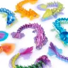 CrystaLynx Smoki, 9-calowa kolekcjonerska ruchoma figurka smoka dla dzieci i dorosłych, pudełko-niespodzianka, zabawki sensoryczne do biura domowego i dekoracji biurka (wzory mogą się różnić)