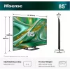 Hisense 85E8S 85-calowy telewizor ULED 4K Mini LED Smart TV, 3840×2160, 400 cd/m², Wi‑Fi, HomeOS (Szary)