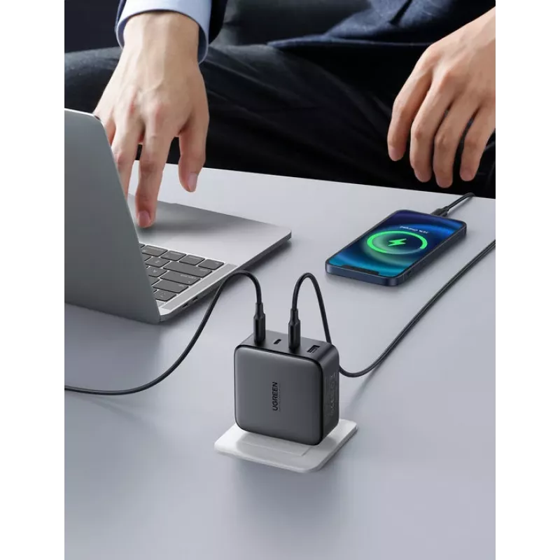 Ładowarka Ugreen Nexode 100W GaN USB-C USB-A szybkie ładowanie 3 porty