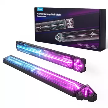 Zestaw rozszerzający Smart Gaming Wall Light Govee H10630A5 — 2 tuby z łącznikami kwadratowym i trójkątnym, Wi‑Fi/Bluetooth, wejście 36 V
