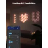 Inteligentna lampa ścienna Govee Glide Hexagon Light Panels Ultra zestaw rozszerzający — Wi‑Fi/Bluetooth, wejście 36V, szary