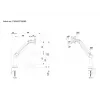 Multibrackets M VESA Gas Lift Arm biurko lub ściana Basic czarny zacisk/przelotowy 10 kg