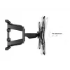 Uchwyt do montażu na ścianie MULTIBRACKETS M VESA Flexarm Full Motion Dual 400x400 do ekranów 40–70 cali, 45 kg, czarny