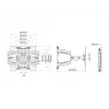 Uchwyt do montażu na ścianie MULTIBRACKETS M VESA Flexarm Full Motion Dual 400x400 do ekranów 40–70 cali, 45 kg, czarny