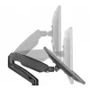 Manhattan Dual Desk Mount dla telewizorów i monitorów (sprężyna gazowa, pełny zakres ruchu), Do ekranów od 10 cali do 27 cali, Montaż zaciskowy lub przez przelotkę, Kompatybilność VESA: 75x75 i 100x100 mm - sprawdź wymiary czterech otworów montażowych z tyłu ekranu, aby upewnić się, że pasuje, Maks. 9 kg (każdy), Uchwyt
