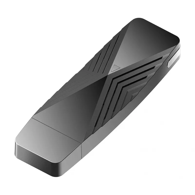 D-Link AX1800 Wi-Fi USB Adapter, bezprzewodowy, USB, WLAN, Wi-Fi 6 (802.11ax), 1800 Mbit/s, czarny