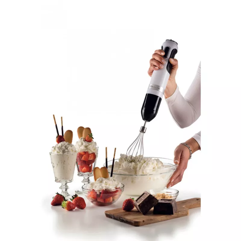 Ariete 602 Moderna blender ręczny, 1000 W, 10 prędkości + turbo, akcesoria w zestawie, biały