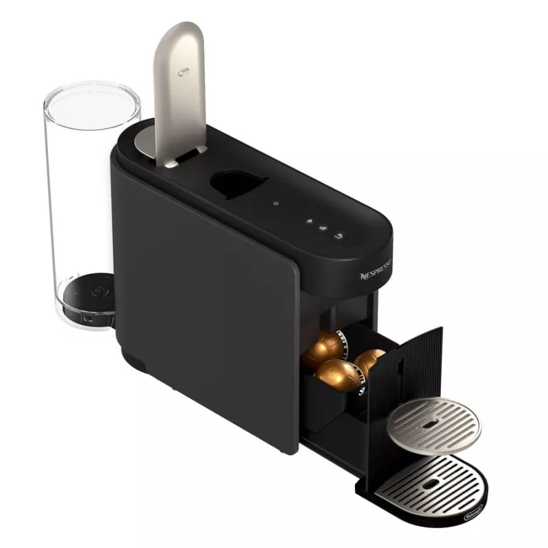 De’Longhi NESPRESSO® Vertuo Pop ENV90.B - Liquorice Czarny, ekspres do kawy na kapsułki, Kapsułka kawy, Szary