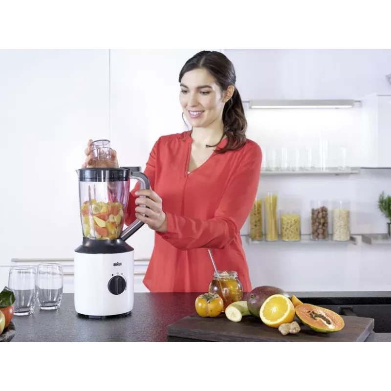Braun PowerBlend 3 Blender stołowy 1,5 l 800 W Czarny, Biały