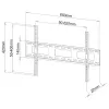 Uchwyt ścienny Techly do ultracienkich telewizorów LED LCD 40-65'', 101,6 cm (40 cali), 165,1 cm (65 cali), 100 x 100 mm, 600 x 400 mm, metalowy, czarny