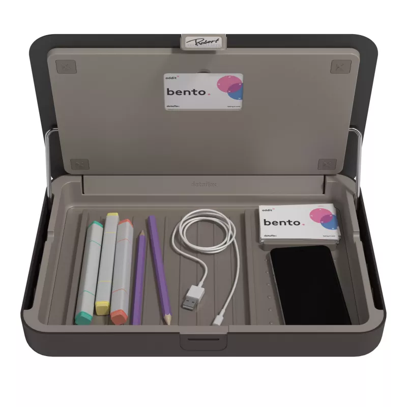 Ergonomiczna skrzynka narzędziowa Dataflex Addit Bento 903, podstawa pod laptopa, czarna, 38,1 cm (15 cali), 38,1 cm (15 cali), 38,1 cm (15 cali), 6 kg