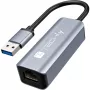 Techly IDATA USB-ETGIGA-AA stacja dokująca/replikator portów do laptopa Przewodowa USB 3.2 Gen 1 (3.1 Gen 1) Typ-A Czarny, Srebrny