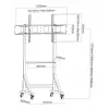 Uchwyt/stojak pod telewizor Techly ICA-TR7412 2,54 m (100 cali) Czarny