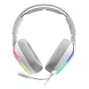 Glorious Gaming Glorious GHS Eternal RGB - Stereofoniczny zestaw słuchawkowy RGB do gier na PC, PS5, PS4, Switch - niestandardowo dostrojone skośne przetworniki, regulowany, krystalicznie czysty odłączany mikrofon, USB-C - wytrzymały, całodniowy i całonocny komfort - biały
