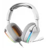 Glorious Gaming Glorious GHS Eternal RGB - Stereofoniczny zestaw słuchawkowy RGB do gier na PC, PS5, PS4, Switch - niestandardowo dostrojone skośne przetworniki, regulowany, krystalicznie czysty odłączany mikrofon, USB-C - wytrzymały, całodniowy i całonocny komfort - biały