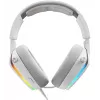 Glorious Gaming Glorious GHS Eternal RGB - Stereofoniczny zestaw słuchawkowy RGB do gier na PC, PS5, PS4, Switch - niestandardowo dostrojone skośne przetworniki, regulowany, krystalicznie czysty odłączany mikrofon, USB-C - wytrzymały, całodniowy i całonocny komfort - biały