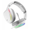 Glorious Gaming Glorious GHS Eternal RGB - Stereofoniczny zestaw słuchawkowy RGB do gier na PC, PS5, PS4, Switch - niestandardowo dostrojone skośne przetworniki, regulowany, krystalicznie czysty odłączany mikrofon, USB-C - wytrzymały, całodniowy i całonocny komfort - biały