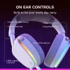 Glorious Gaming Glorious GHS Eternal RGB - Stereofoniczny zestaw słuchawkowy RGB do gier na PC, PS5, PS4, Switch - niestandardowo dostrojone skośne przetworniki, regulowany, krystalicznie czysty odłączany mikrofon, USB-C - wytrzymały, całodniowy i całonocny komfort - biały