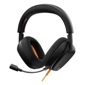 Glorious Gaming Glorious GHS Eternal - Stereofoniczny zestaw słuchawkowy dla graczy na PC, PS5, PS4, Xbox, Switch - Specjalnie dostrojone kątowe przetworniki, regulowany, krystalicznie czysty odłączany mikrofon, 3,5 mm - Wytrzymały, komfort przez cały dzień i noc - Czarny