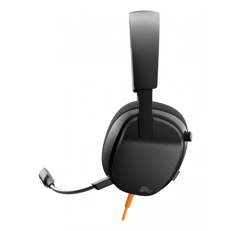 Glorious Gaming Glorious GHS Eternal - Stereofoniczny zestaw słuchawkowy dla graczy na PC, PS5, PS4, Xbox, Switch - Specjalnie dostrojone kątowe przetworniki, regulowany, krystalicznie czysty odłączany mikrofon, 3,5 mm - Wytrzymały, komfort przez cały dzień i noc - Czarny