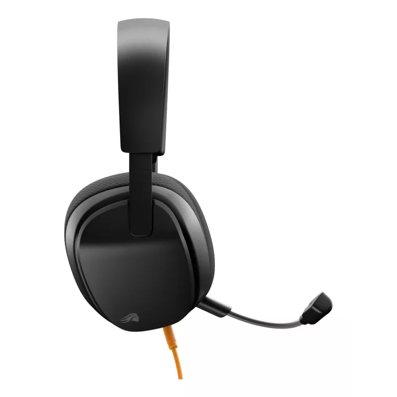 Glorious Gaming Glorious GHS Eternal - Stereofoniczny zestaw słuchawkowy dla graczy na PC, PS5, PS4, Xbox, Switch - Specjalnie dostrojone kątowe przetworniki, regulowany, krystalicznie czysty odłączany mikrofon, 3,5 mm - Wytrzymały, komfort przez cały dzień i noc - Czarny