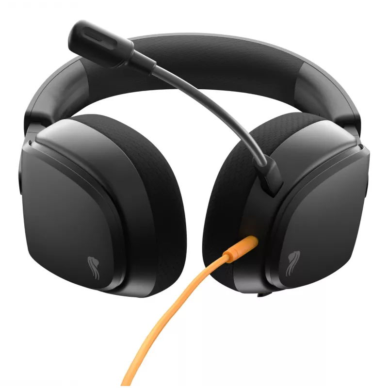 Glorious Gaming Glorious GHS Eternal - Stereofoniczny zestaw słuchawkowy dla graczy na PC, PS5, PS4, Xbox, Switch - Specjalnie dostrojone kątowe przetworniki, regulowany, krystalicznie czysty odłączany mikrofon, 3,5 mm - Wytrzymały, komfort przez cały dzień i noc - Czarny
