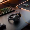 Glorious Gaming Glorious GHS Eternal - Stereofoniczny zestaw słuchawkowy dla graczy na PC, PS5, PS4, Xbox, Switch - Specjalnie dostrojone kątowe przetworniki, regulowany, krystalicznie czysty odłączany mikrofon, 3,5 mm - Wytrzymały, komfort przez cały dzień i noc - Czarny