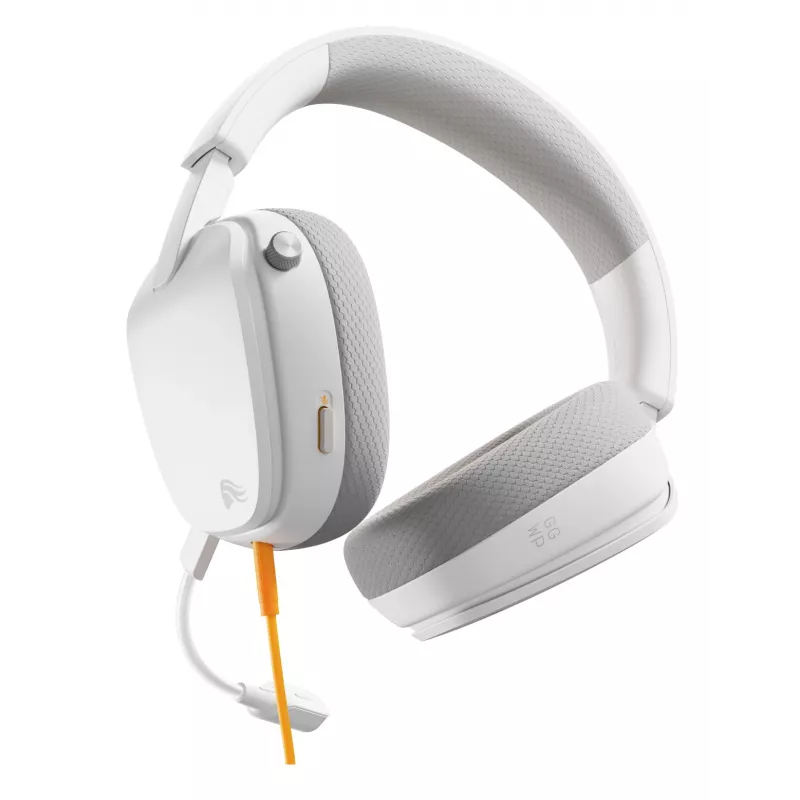 Glorious Gaming Glorious GHS Eternal - stereofoniczny zestaw słuchawkowy do gier na PC, PS5, PS4, Xbox, Switch - niestandardowo dostrojone skośne przetworniki, regulowany krystalicznie czysty odłączany mikrofon, 3.5 mm - wytrzymały, komfort przez cały dzień i noc - biały