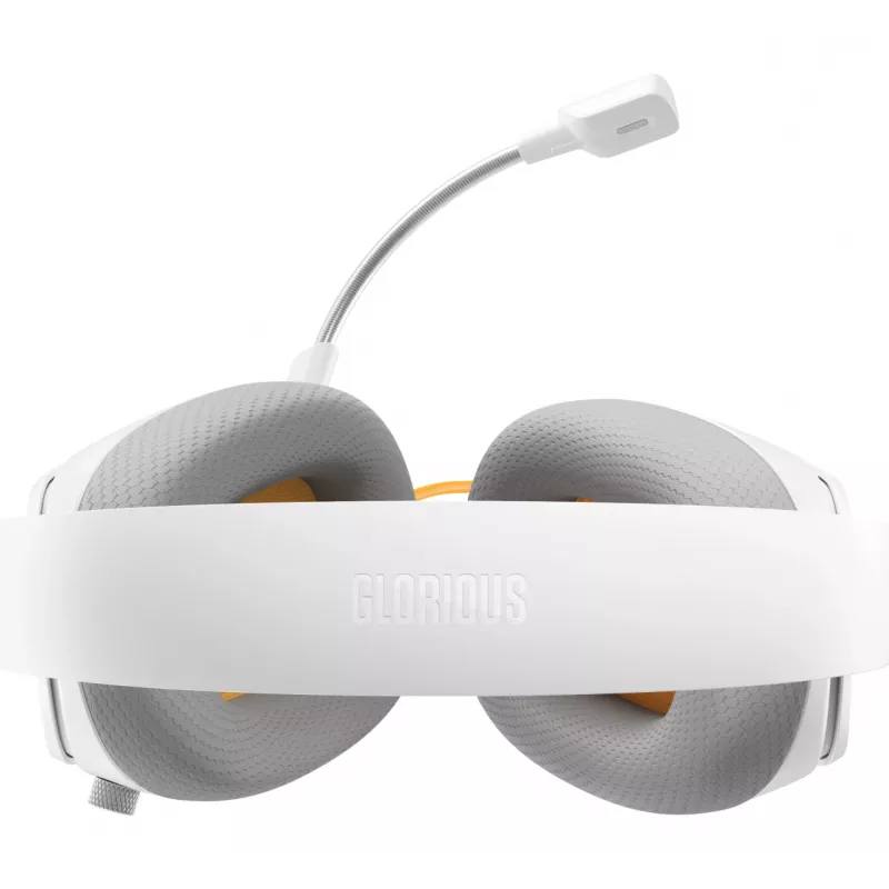 Glorious Gaming Glorious GHS Eternal - stereofoniczny zestaw słuchawkowy do gier na PC, PS5, PS4, Xbox, Switch - niestandardowo dostrojone skośne przetworniki, regulowany krystalicznie czysty odłączany mikrofon, 3.5 mm - wytrzymały, komfort przez cały dzień i noc - biały