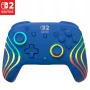 Przewodowy i bezprzewodowy gamepad Turtle Beach Afterglow Wave niebieski dla Nintendo Switch 2 — Bluetooth/USB-C, RGB, wbudowana bateria 20h, kabel 3 m