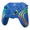 Przewodowy i bezprzewodowy gamepad Turtle Beach Afterglow Wave niebieski dla Nintendo Switch 2 — Bluetooth/USB-C, RGB, wbudowana bateria 20h, kabel 3 m