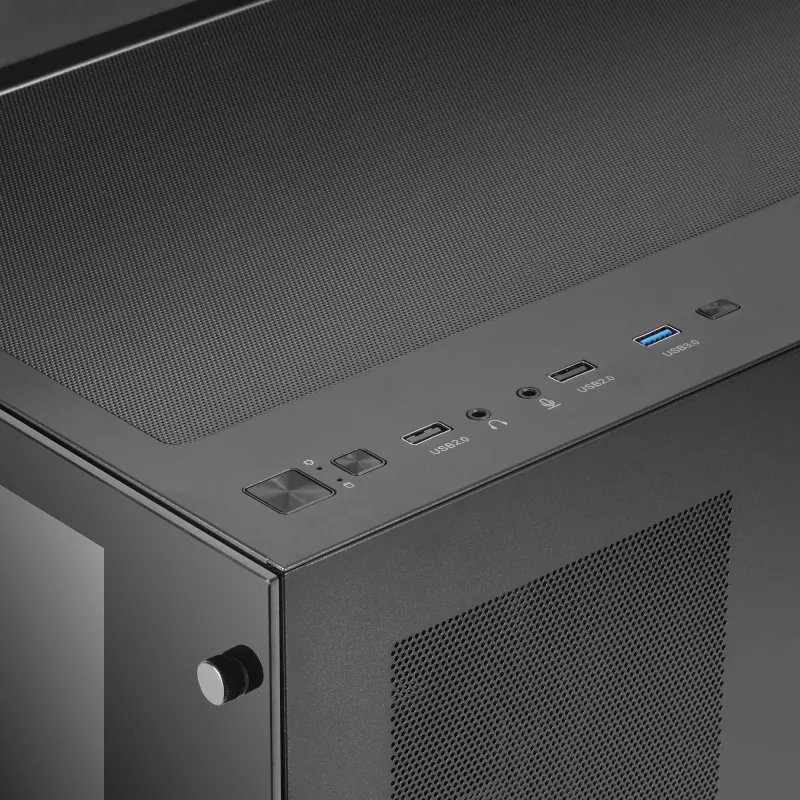 Mars Gaming MCV3 Czarny Custom XXL E-ATX Gaming Tower Front and Side Tempered Glass Window Dual Chamber Modular Frame