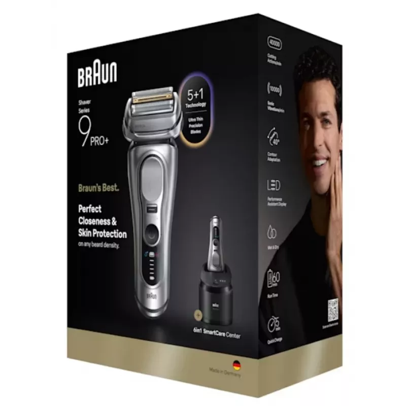 Golarka foliowa Braun Series 9 Pro+ 9667CC srebrna stal nierdzewna