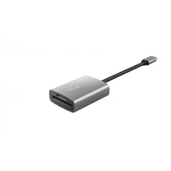 Trust 24136 czytnik kart USB 3.2 Gen 1 (3.1 Gen 1) Type-C Aluminium