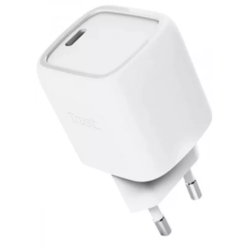 Ładowarka Trust Maxo 30W USB-C GaN, wewnętrzna, szybkie ładowanie, biała