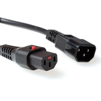 ACT Powercord C13 IEC Lock C14 czarny 1 m PC1024 230V 10A