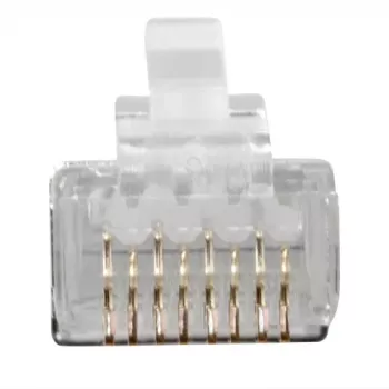 Złącze modułowe ekranowane ACT RJ45 (8P/8C) CAT6A do kabla okrągłego z przewodami pełnymi lub linkowymi