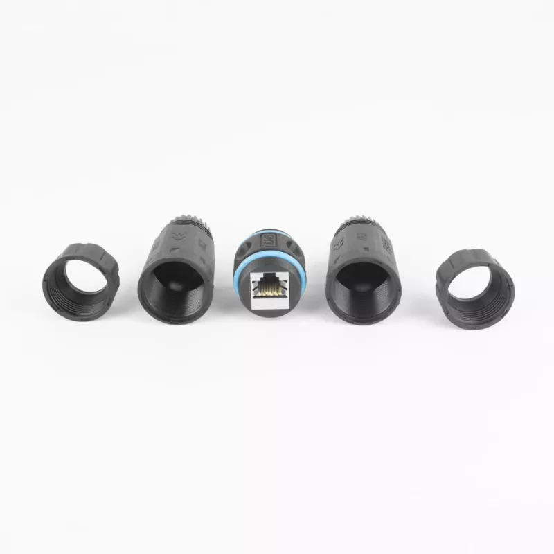 ACT Ekranowana złączka przelotowa CAT6A Outdoor IP68 RJ45 SD6522, Cat6A Ekranowana liniowa złączka Ethernet
