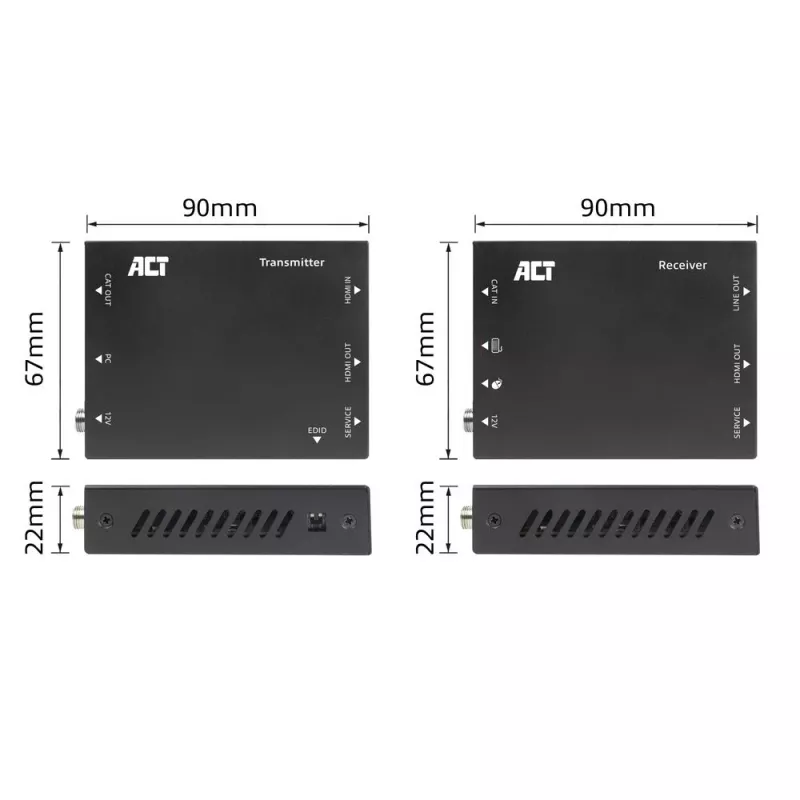ACT 4K HDMI 2.0 Zestaw przedłużacza KVM przez CAT6A do 70 metrów
