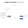 Zestaw przedłużacza audio ACT AC7710 — cyfrowo/analogowy przez Cat5e/Cat6 z DAC, wejście/wyjście TOSLINK, do 300 m, zasilany USB 5 V