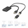 ACT Adapter HDMI na USB Typu C żeński, 4K@60Hz. Długość kabla: 0,25 m, Złącze 1: USB Typu C, Złącze 2: HDMI + USB. Ilość w opakowaniu: 1 szt.