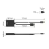 ACT Adapter HDMI na USB Typu C żeński, 4K@60Hz. Długość kabla: 0,25 m, Złącze 1: USB Typu C, Złącze 2: HDMI + USB. Ilość w opakowaniu: 1 szt.