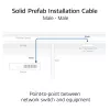 ACT Niebieski 55 metrów S/FTP CAT6A B2ca PoE++ 100W solidny prefabrykowany kabel instalacyjny, RJ45 męski – męski