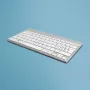 R-Go Tools Ergonomiczna klawiatura R-Go Compact Break, kompaktowa klawiatura z oprogramowaniem do przerw, QWERTZ (CH), Bluetooth, biała