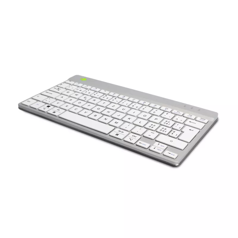 R-Go Tools Ergonomiczna klawiatura R-Go Compact Break, kompaktowa klawiatura z oprogramowaniem do przerw, QWERTZ (CH), Bluetooth, biała