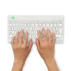 R-Go Tools Ergonomiczna klawiatura R-Go Compact Break, kompaktowa klawiatura z oprogramowaniem do przerw, QWERTZ (CH), Bluetooth, biała