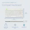 R-Go Tools Ergonomiczna klawiatura R-Go Compact Break, kompaktowa klawiatura z oprogramowaniem do przerw, QWERTZ (CH), Bluetooth, biała