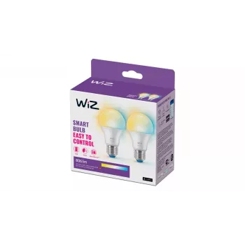 WiZ Bulb 60W A60 E27 x2, Inteligentna żarówka, Wi-Fi/Bluetooth, Biały, Wi-Fi 4 (802.11n), 802.11b, 802.11g, LED, E27