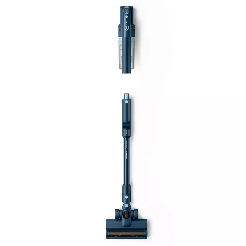 Odkurzacz pionowy Philips XC5242/10 — zasilany bateriami, bezworkowy, pojemnik na kurz 0,27 l, Li-Ion 25,2 V, do podłóg twardych i miękkich (Sage)
